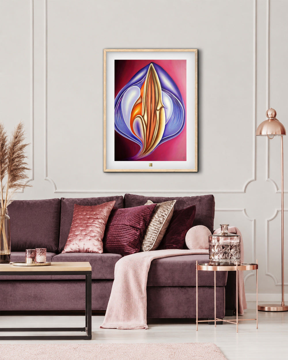 Corazón púrpura de la pasión | Limited Edition Giclée