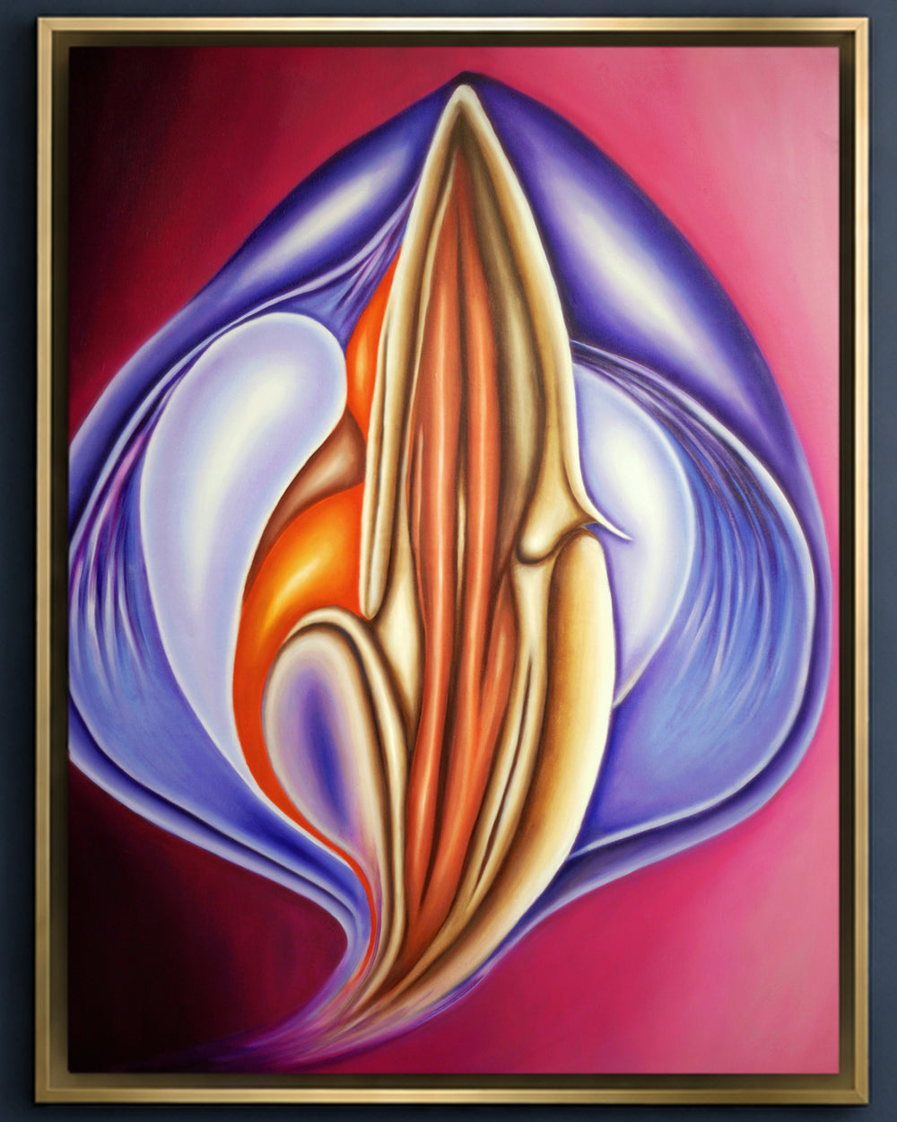 Corazón púrpura de la pasión | Original Oil Painting