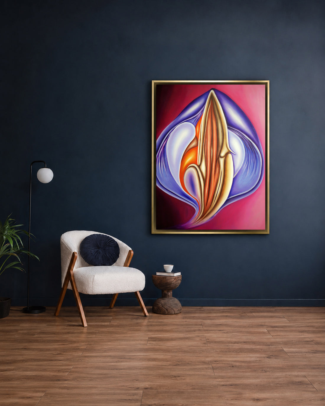 Corazón púrpura de la pasión | Original Oil Painting